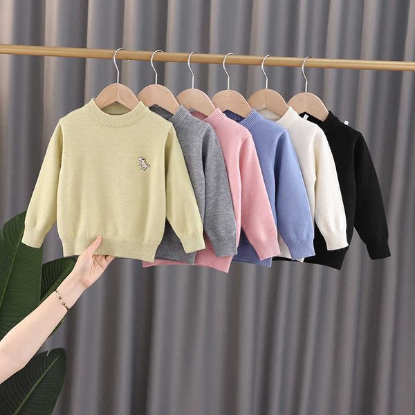 

baby boys and girls sweaters winter autumn dinosaur long sleeve knitted clothes kids coat for girls 1-5 year pullover wear y1024, Blue