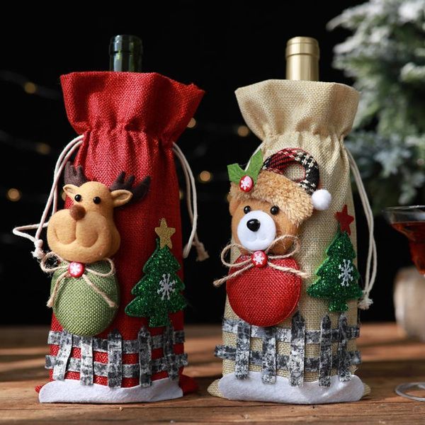 

christmas decorations vintage natural burlap gift candy bags wedding party favor pouch birthday supplies drawstrings jute