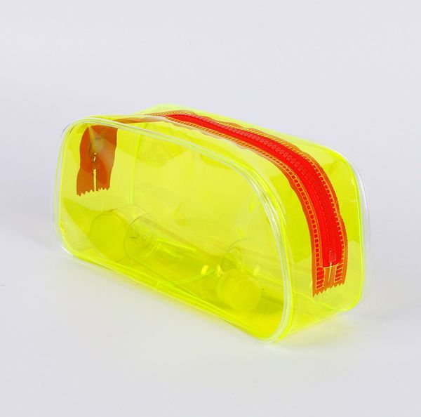 

2020 new portable messenger bag trend color 74 contrast mini shell transparent beach color jelly bag25, Red;black