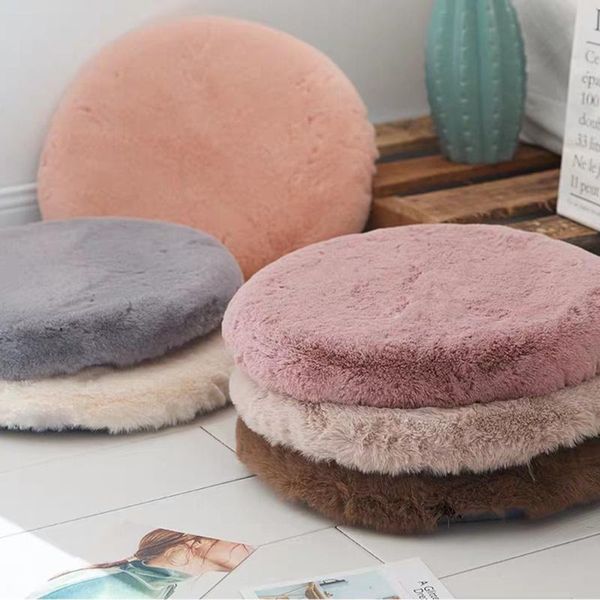 

round cushion thickened removable washable dressing stool tatami mat bay window household longhair cushion/decorative pillow