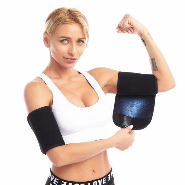 

women's shapers slimming arm trimmer sweat sauna effect compression upper band wrap sleeve fat burner slimmer women workout, Black;white