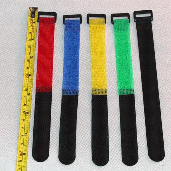 

10pcs/set reusable fishing rod tie holder strap suspenders fastener hook loop cable cord belt tackle box accessories