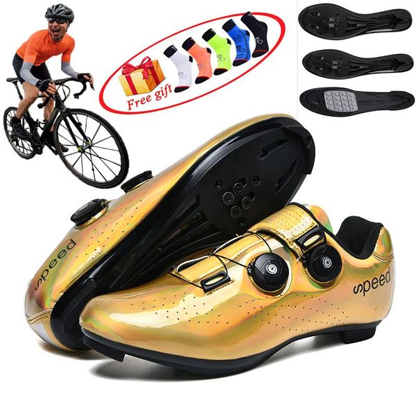 

cycling footwear double buckle road bike shoes breathable non-slip mtb professional self-locking racing, Black