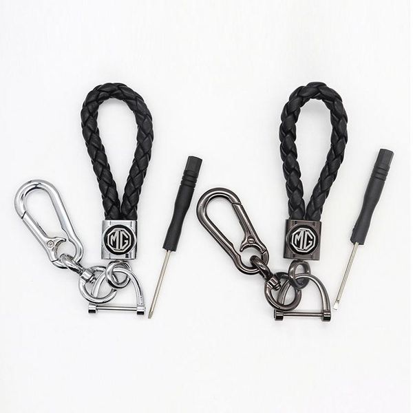 

keychains black and silver two classic fashion metal keys to create products, creative exquisite morrisgarages-logo keychain