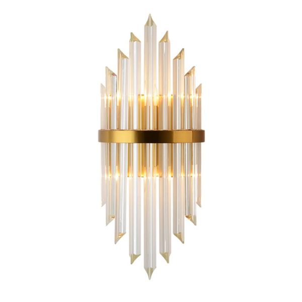 

wall lamps luxury post modern crystal strip e14 living room bedroom golden sconce lights background aisle fixtures