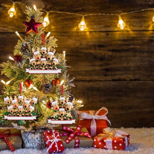 

decorative objects & figurines christmas pendants wooden xmas tree hanging ornaments navidad personalized ornament reindeer family year