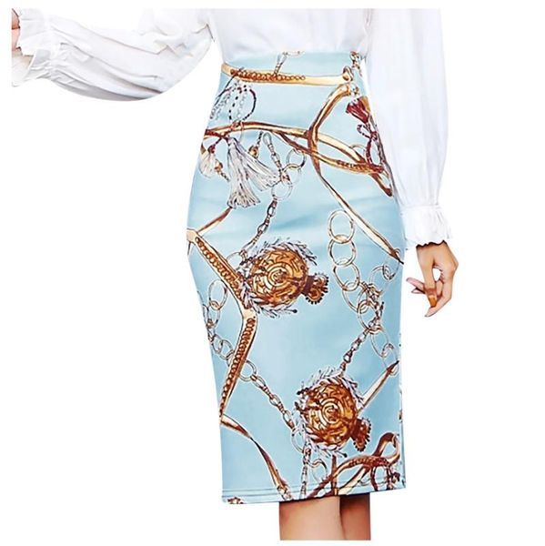 

skirts women's fashion half-length skirt printed step package hip long breathable comfortable ladies clothes quality, Black