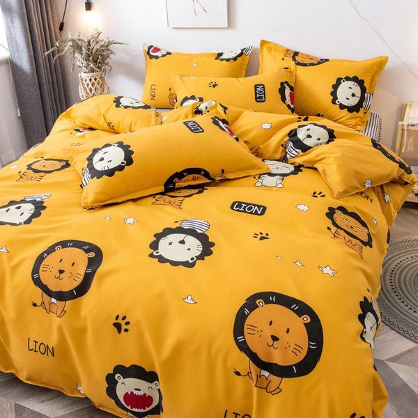 

bedding sets 4pcs set including duvet quilt cover flat sheet pillowcase fashion cartoons  size children boys girl