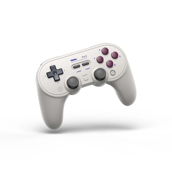 

portable game players bluetooth gamepad 8bitdo pro 2 controller with joystick for switch, pc, macos, android, steam & raspberry pi