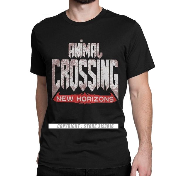 

ccccsportmen doom eternal animal crossing t shirts pure cotton novelty camisas crewneck printing t-shirt christmas day shirt, Black;yellow