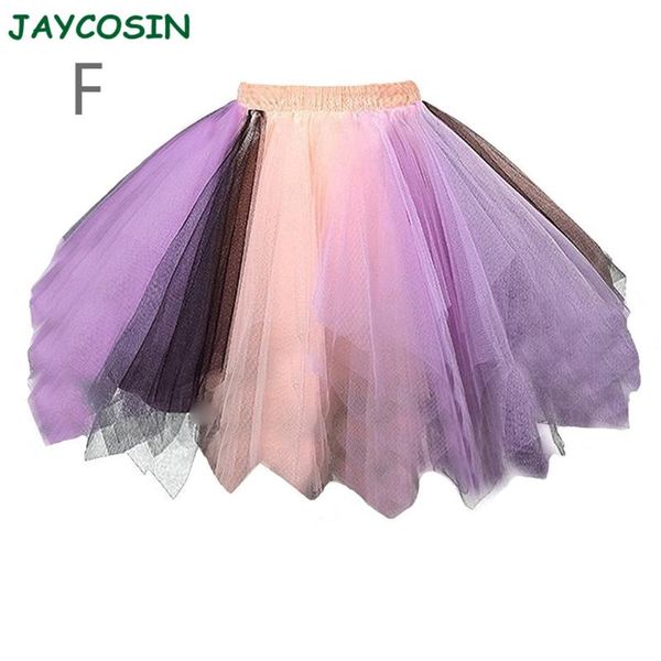 

skirts jaycosin clothes women colorful pleated gauze skirt womens fashion ball gown dancing tutu girls spring summer 1217, Black