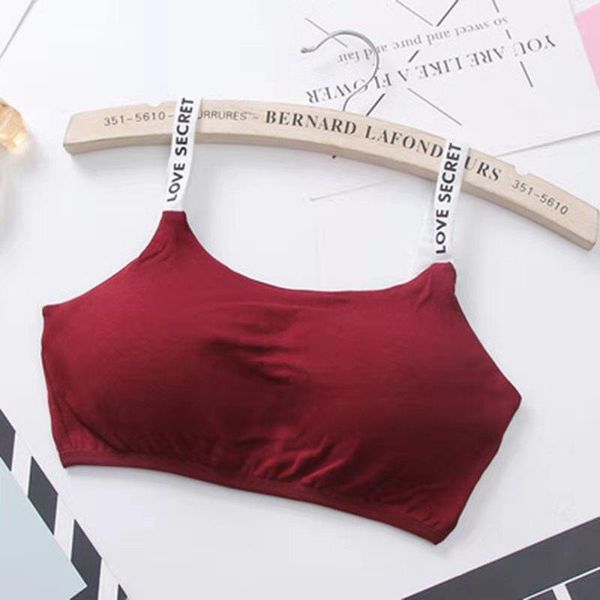 

camisoles & tanks camisole women's short korean style underwear for female students, high school no steel ring, breathable cotton chest, Black;white