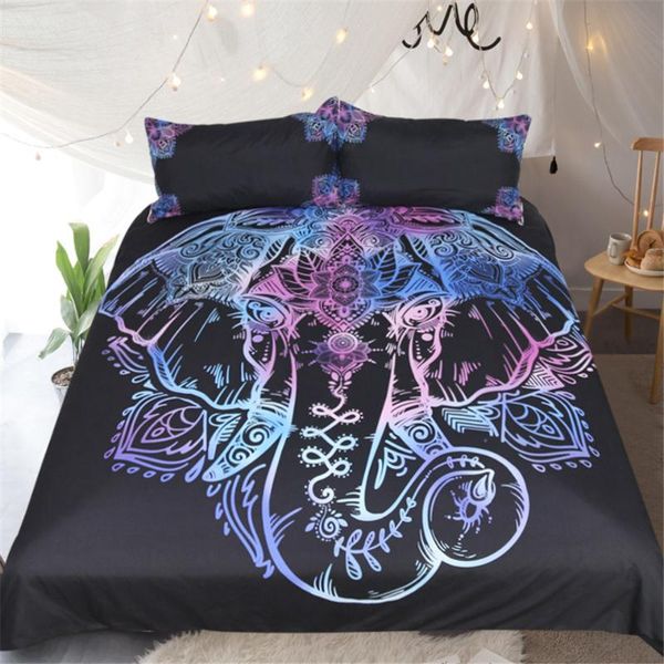 

elephant bohemian mandala bedding set bedroom decor boys girls gift duvet comforter cover 2/3 pieces bedspread with pillowcase sets