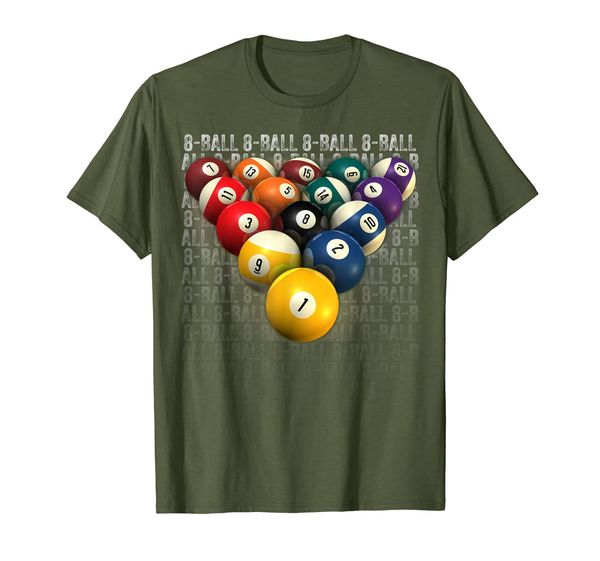 

8-ball pool team cool design leagues and tournaments t-shirt, White;black