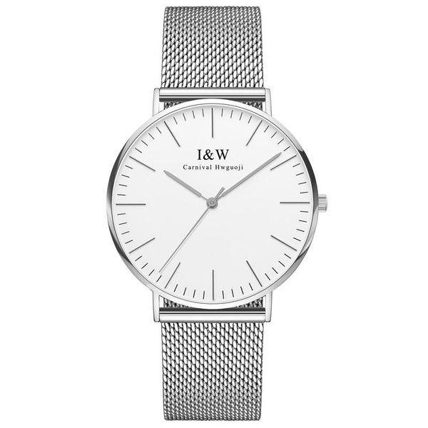 

wristwatches carnival watch men switzerland quartz full steel watches diamond clock waterproof reloj hombre c8758-7, Slivery;brown