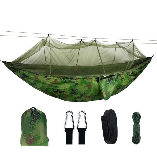 

outdoor portable camouflage hammock net anti-mosquito sleeping bed summer hanging swing backyard furniture tents and shelters