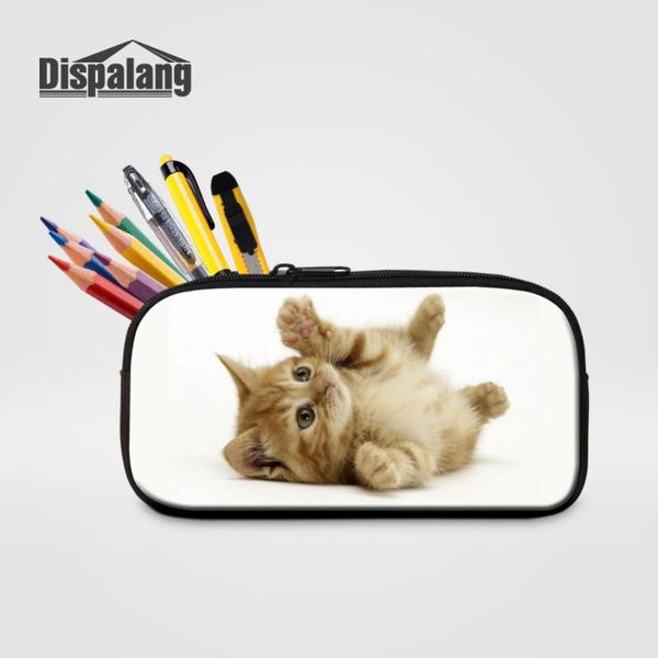 

dispalang women cosmetics bags cat print pencil bag stationery storage organizer school supply student prize pen cosmetic & cases