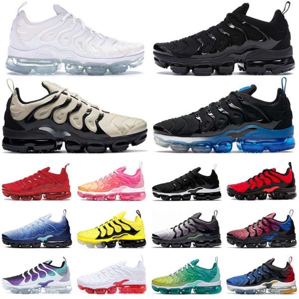 

shoes tn plus running mens trainers triple black white psychic pink dark stucco cool grey bred outdoor sports sneakers size 36-47 wanmin1211, White;red