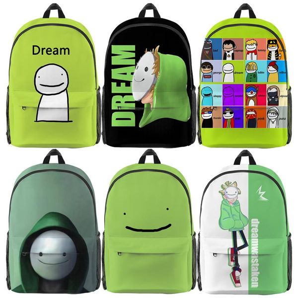 Zaino Kids Dream Merch Zaini con stampa 3D Studenti Zaini SMP Ragazzi Ragazze Cartone animato Zaino Zaino per adulti Bambini Bookbags