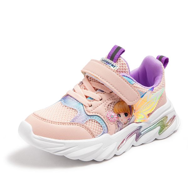 

2021 kids sport shoes girls running shoes girl sneakers tenis infantil pink breathable antislip children shoes size 26-37, Black