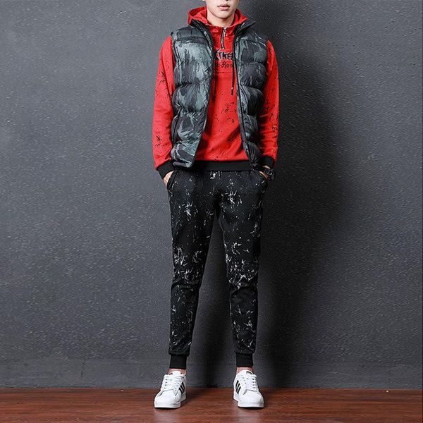 

men's tracksuits fashion brand man tracksuit plus velvet thickening hip hop 3 pieces sets autumn winter large size sport suit, Gray