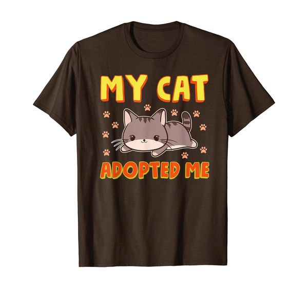 

My Cat Adopted Me Cute Cat Lover Cat Adoption T-Shirt, Mainly pictures