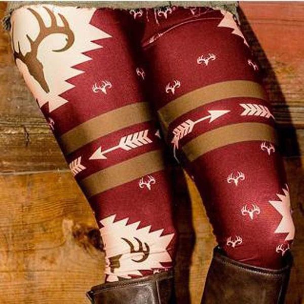 

women's leggings 2021 autumn slim print christmas pencil pants winter solid color milk silk, Black