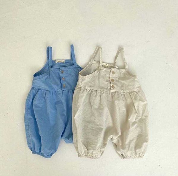 

jumpsuits 2021 boys girls overalls summer cotton fashion babys pants, Blue