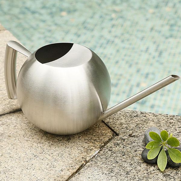 

watering equipments can for indoor house plants with long spout spherical modern style brushed stainless steel sus304 pot