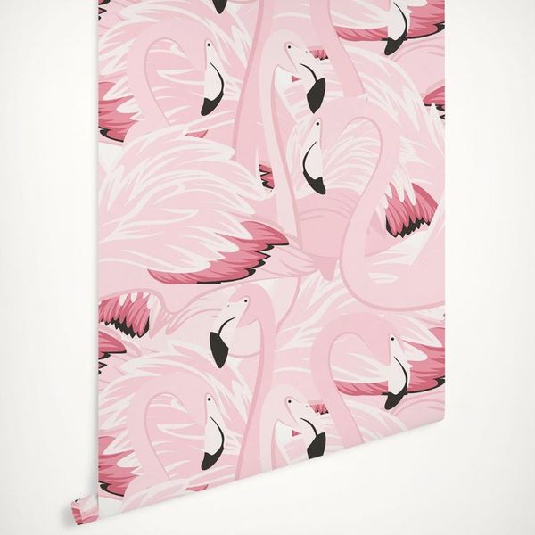 

wallpapers exotic pink flamingo wallpaper scandinavian style wall paper