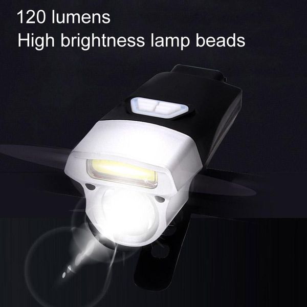 

bike usb rechargeable bicycle light double lamp beads waterproof bright handlebar headlight &t8 lights