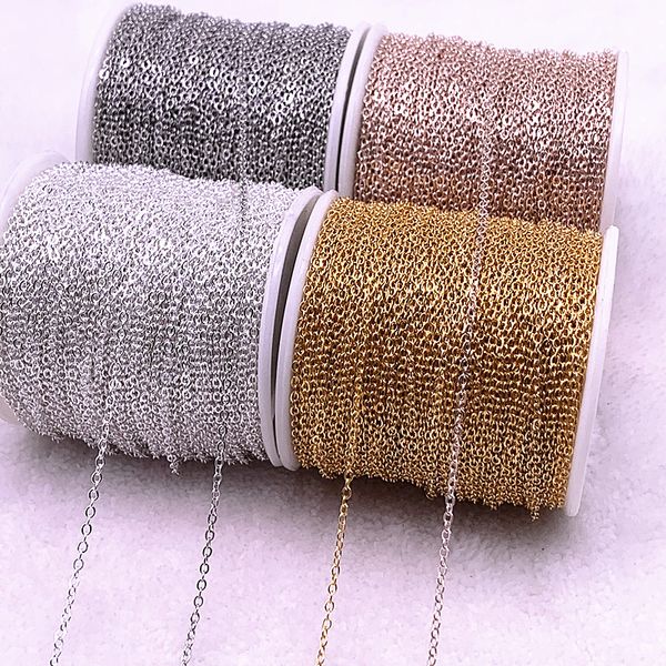 

5yards golded/silvered/bronze plated necklace chain for jewelry making findings diy necklace chains materials handmade, Silver