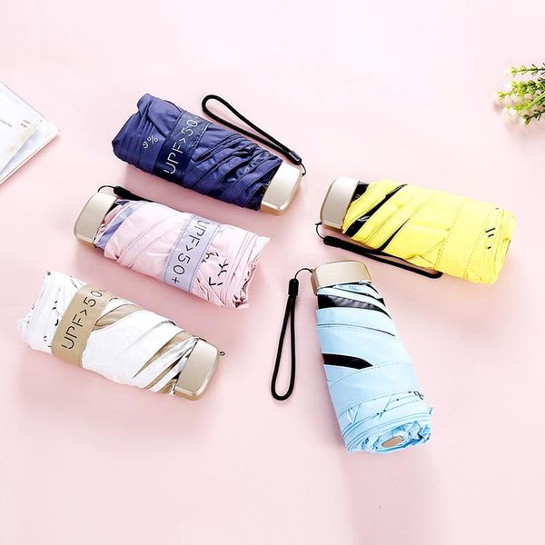 

umbrellas ultralight small mini folding umbrella female sun protection uv rainproof dual-use pocket