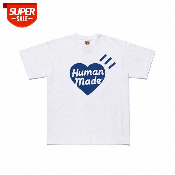 

trend humanmade love letter printing round neck thin t-shirt everyday casual short sleeves #se6x, White;black