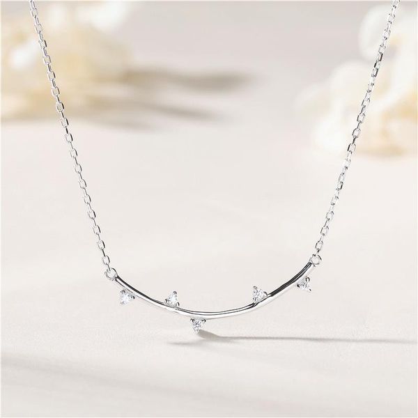 

chains lvh5 sterling silver necklaces 925 for women curved necklace jewelry