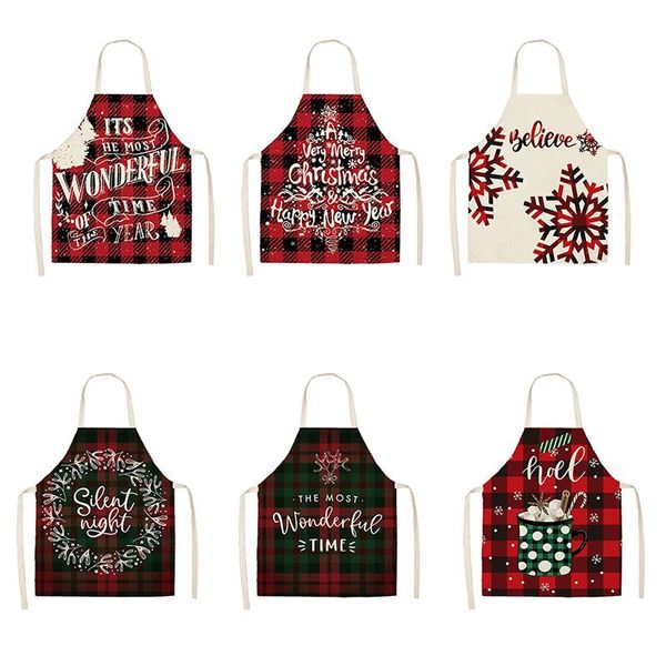 

christmas decorations linen merry apron for home kitchen accessories navidad 2022 year gifts