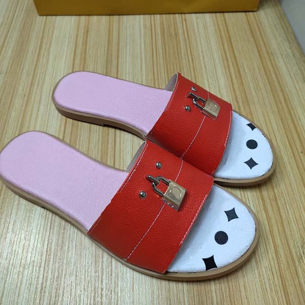 

slippers women slides latest luxury designer brand summer lock it flat mule size 35-42 model hy14, Black