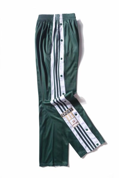 

men's jogging flat pants half open gym training sports running elastic, Black;blue
