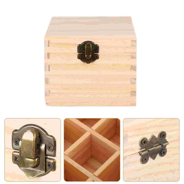 

storage bags 1 pc wooden essential oil packing box with nine grids