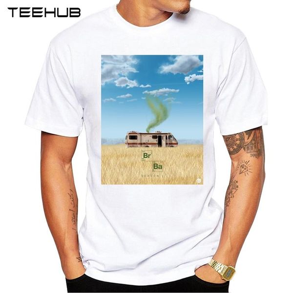 

men's fashion breaking bad poster design t-shirt cool heisenberg hipster tee t-shirts, White;black