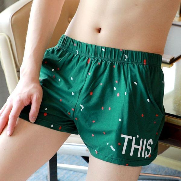 

men s comfortable pants fashion cotton man boxer-shorts underpants arrow pajama for men's shorts, White;black