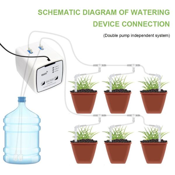 

garden intelligent timing watering kit micro equipment automatic drip irrigation system dual pump timer digital control equipments