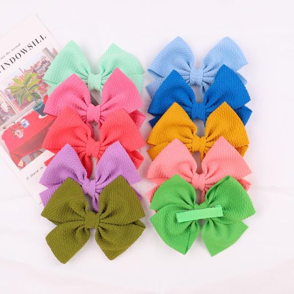 

hair accessories 1piece 40colors sweet nylon bowknot clips for cute girls handmade safety hairpins boutique barrettes kids, Slivery;white