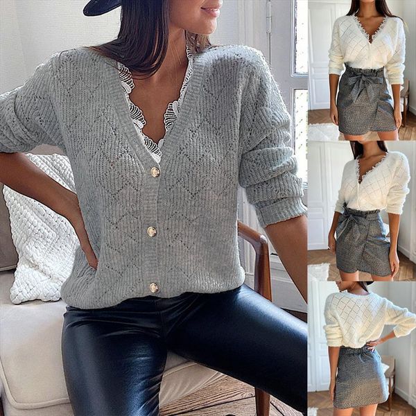 

autumn women clothes solid sweater slim button lace plush warm long sleeve casual thick sweet pullovers, White;black