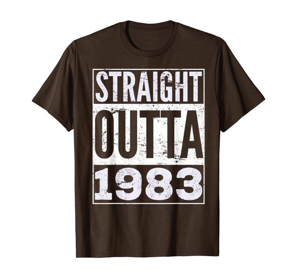 

straight outta 1983 funny birthday gift t-shirt, White;black