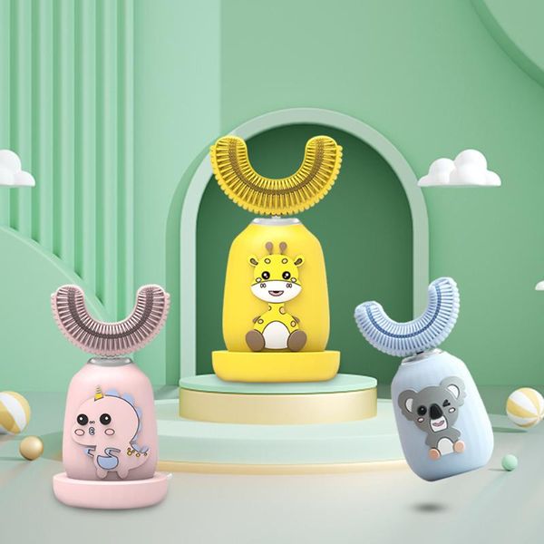 

smart electric toothbrush sonic u shape automatic children cartoon waterproof soft brush