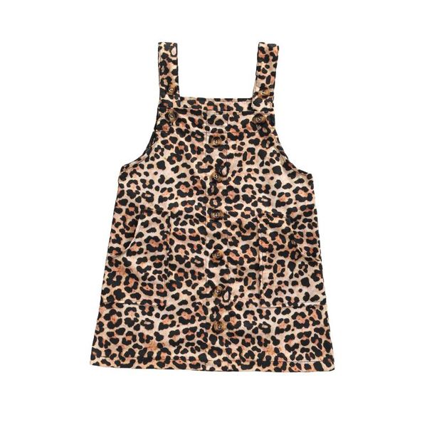 

girl's dresses girls casual suspender dress, khaki leopard printed pattern square collar sleeveless sundress, Red;yellow