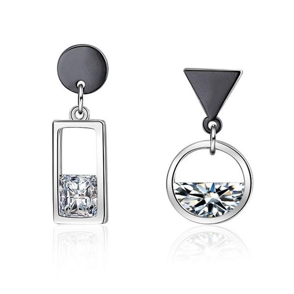 

dangle & chandelier utimtree trendy korean geometric crystal 925 sterling silver earrings for women party jewelry gifts statement earring wi