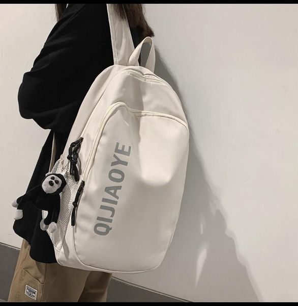 

backpack 1989 harajuku large-capacity women's summer super fire niche letter printing men