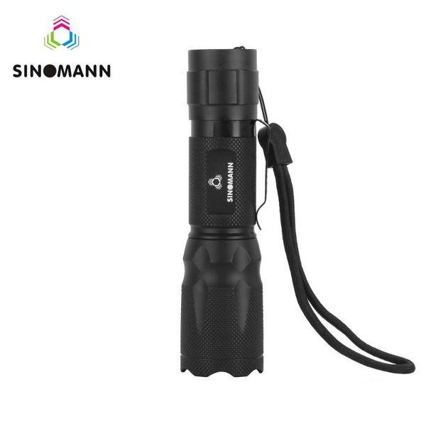 

zoom torch waterproof flashlights xm-l t6 3800lm 5 mode zoomable light for 3x or 3.7v battery torches